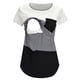 thumbnail image 1 of Blusa de maternidad de verano de manga corta para mujer de Honeeladyy, blusa de lactancia a rayas con cuello redondo y manga corta con bolsillo, 1 of 4