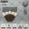 thumbnail image 3 of StretchNet Pro Expandable Warm White Trunk Wrap Lights Christmas Net Lights, Tree Wrap Lights (50 Lights, 20" x 45" Net, Brown Wire), 3 of 6