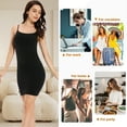 thumbnail image 6 of Anyfit Wear Adjustable Spaghetti Strap Dresses for Women Full Slip Cami Short Dress Slim Fit Stretch Under Dress of 2 Pack, 6 of 7