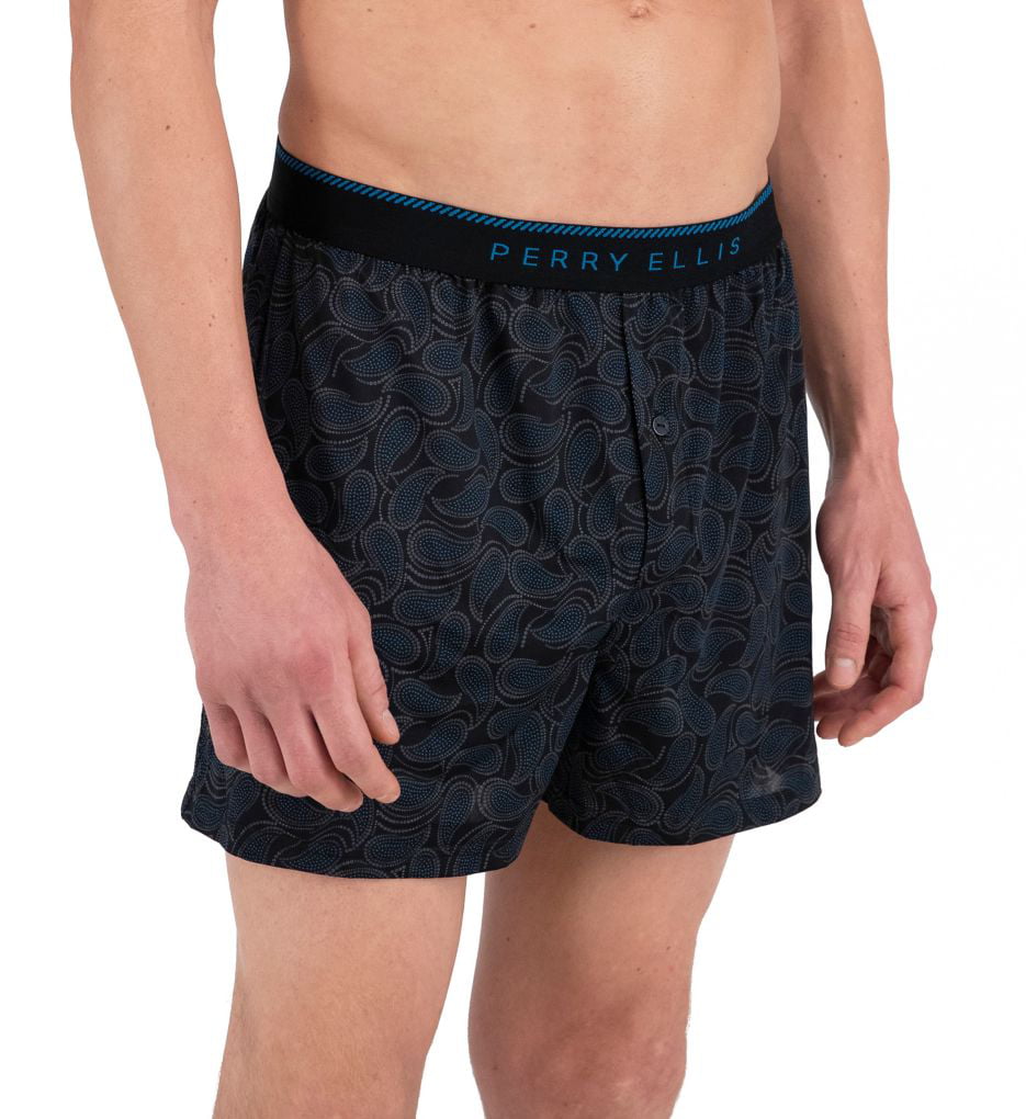 Perry Ellis Mens Paisely Fill Luxe Boxer Short Boxer Shorts