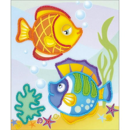 Sea Fish Stamped Cross Stitch Kit, 6