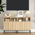thumbnail image 7 of LinTimes Buffet Cabinet Sideboard with Storage, Modern Industrial Storage Cabinet Accent Table with Fluted Panel Door Metal Legs for Living Room, Dining Room, Hallway, 23.6" W x 10.6" D x 28.7" H, 7 of 7