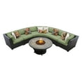 thumbnail image 1 of TK Classics Barbados Wicker 6 Piece Patio Conversation Set with Fire Pit Table and 2 Sets of Cushion Covers, 1 of 2