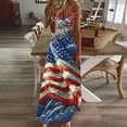 thumbnail image 4 of Vestidos de Verano con Cuello en V para las Mujeres 2025 Imprimir Vestido de Cuello Redondo sin Mangas Vestidos Largos Casuales, Ligeros Y de Moda, 4 of 5