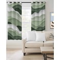 thumbnail image 3 of Blackout Curtains for Bedroom, Sage Green Ombre Room Darkening Window Drapes for Living Room, Modern Moire Geometric Abstract Thermal Insulated Grommet Curtains, 52x45 inch, 2 Panels, 3 of 9