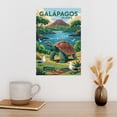 thumbnail image 3 of Unique Galápagos Classic Poster Retro Ecuador Cityscape with Exotic Animals & Islands Canvas Poster, 3 of 8