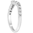 thumbnail image 2 of Pompeii 1/2ct Curved Diamond Notched Wedding Ring Enhancer 14K White Gold (G/H,I1-I2), 2 of 4