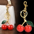 thumbnail image 2 of AOOOWER Charming Cherry Keychain Accessory Fashion Keyrings Elegant Bag Embellishment, 2 of 12