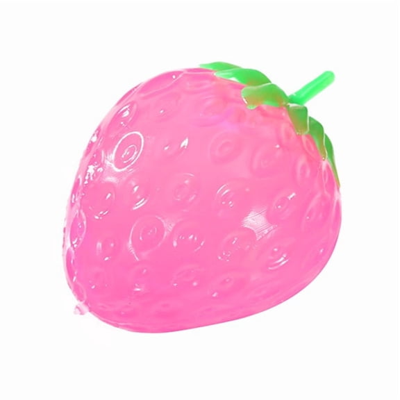 Transparent Pectin Strawberry Decorative Ornament Simulation Fruit Desktop Decor For Home Kitchen