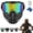 Colorful, variant on Detachable Full Face Goggle Mask for Riding and Cutting, Anti-Ultraviolet Radiation, Anti-Dust, Anti-Fog HD Lens, Large Viewing Hood, Bluetooth Headset Compatible