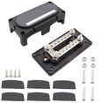 thumbnail image 1 of 100A Max Bus Bar Post Terminal bloque de distribución de energía bloque de 1/4 " 5/32" tornillos 12 vías Busbar para vehículos camión Negro DYNWAVEMX Bloque de distribución de energía, 1 of 5