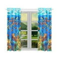 thumbnail image 2 of MYPOP Tropical Fish Window Curtain Kitchen Curtain 26x39 inches (Two Piece), 2 of 3