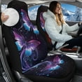 thumbnail image 2 of Uorisanigo Car Seat Covers Front Seats Only Set of 2, Auto Accessories Decoration, Purple Butterfly Print Car Seats Cover for SUV, Seat Interior Covers for Trucks, 2 of 7