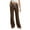 Brown, variant on Babcutegg Womens Pants Stretch Belt Straight Legging Elastic Waist Clothes for Women Blue