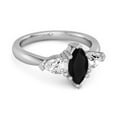 thumbnail image 2 of Solitaire 0.25 Ctw Marquise Cut Black Spinel 925 Sterling Silver Women Valentines Day Gifts Ring, 2 of 3