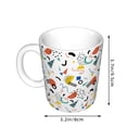 thumbnail image 2 of Yiaed Geometric Retro Print Ceramics Coffee,Large Handle Design,Extra Large Tea and Coffee Cup for Office and Home Mugs, 2 of 6