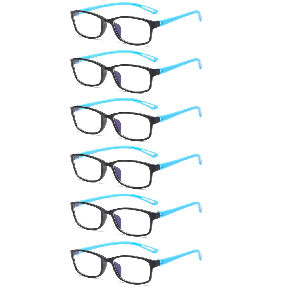 6 Pairs Mens Womens TR90 Reading Glasses Blue Light Blocking Reader