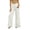 White-track pants, variant on RongHuan Womens Wide Leg Pants Loose Fit Drawstring Elastic High Waisted Ruffle Hem Palazzo Pants with Pockets