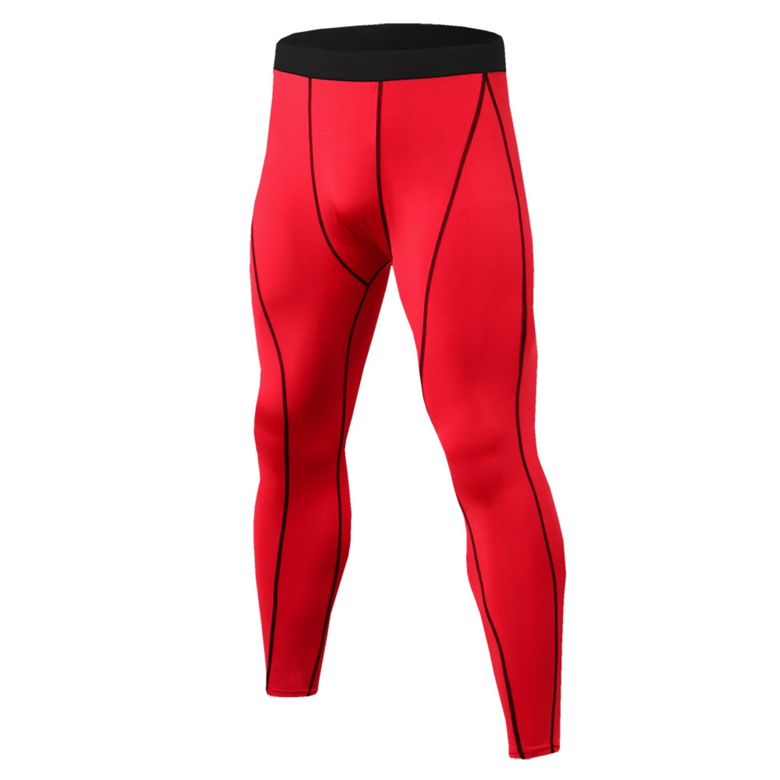 Red Mens Sweatpants Men's Solid Color Line Design Fitness Running Training Pants Breathable