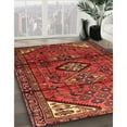 thumbnail image 3 of Ahgly Company Machine Washable Indoor Square Traditional Tomato Red Area Rugs, 5' Square, 3 of 7