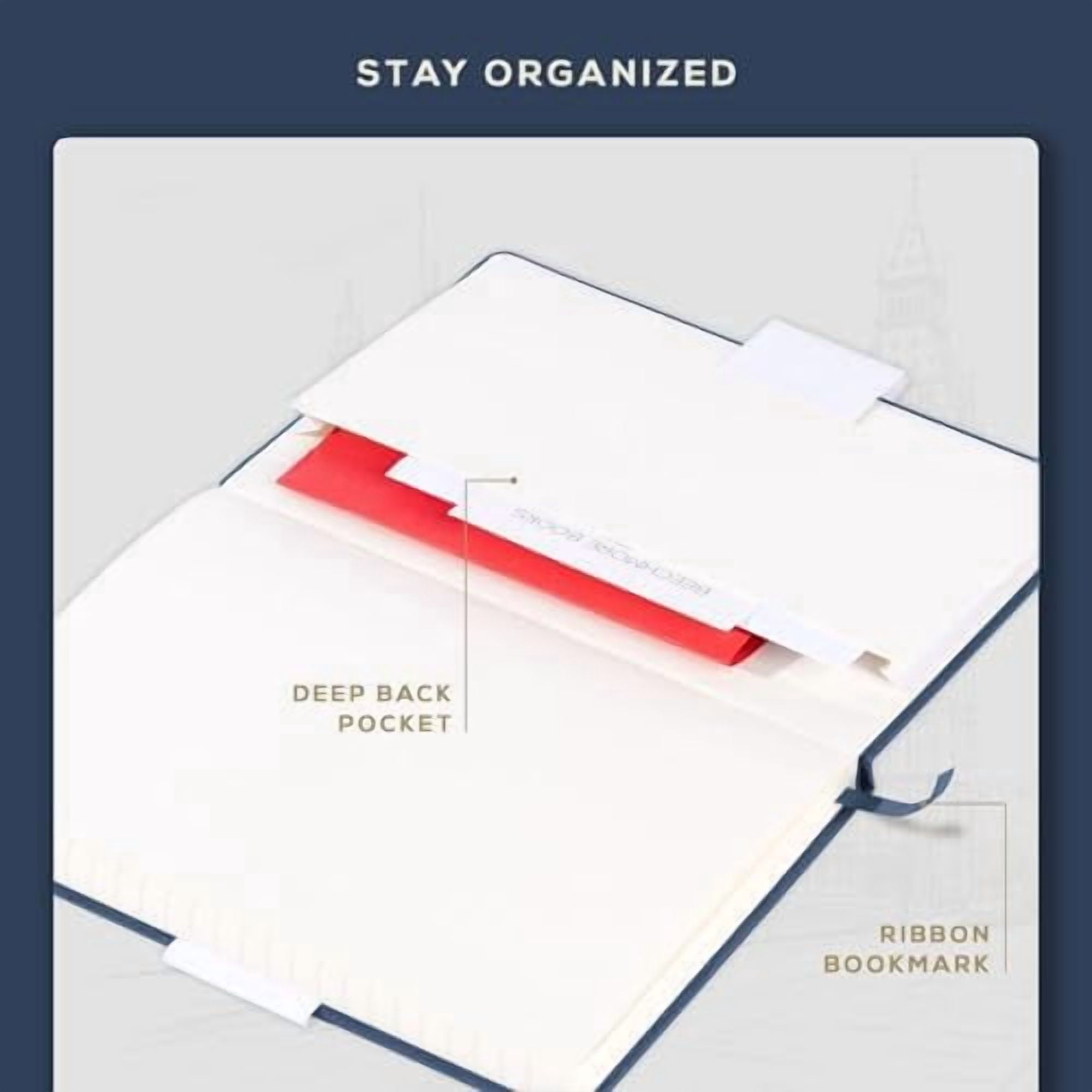 YNGLLC Premium Lined Journal Notebook, 5" x 8" (A5) Hardcover Vegan Leather Personal Diary, Thick 120gsm Ivory Cream Paper, Gift Box for Men & Women