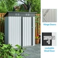 thumbnail image 3 of SYNGAR 5' x 3' Outdoor Metal Storage Shed, Garden Shed for Tools, Trash Can, Storage Shed with Single Lockable Door, for Backyard, Patio, Lawn, D6644, 3 of 11