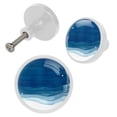 thumbnail image 2 of 4 Pcs Blue Water Texture Knobs for Kitchen Cabinet Cupboard Dresser Bookcase Drawer Pulls Handles Round Home Decor, 2 of 5
