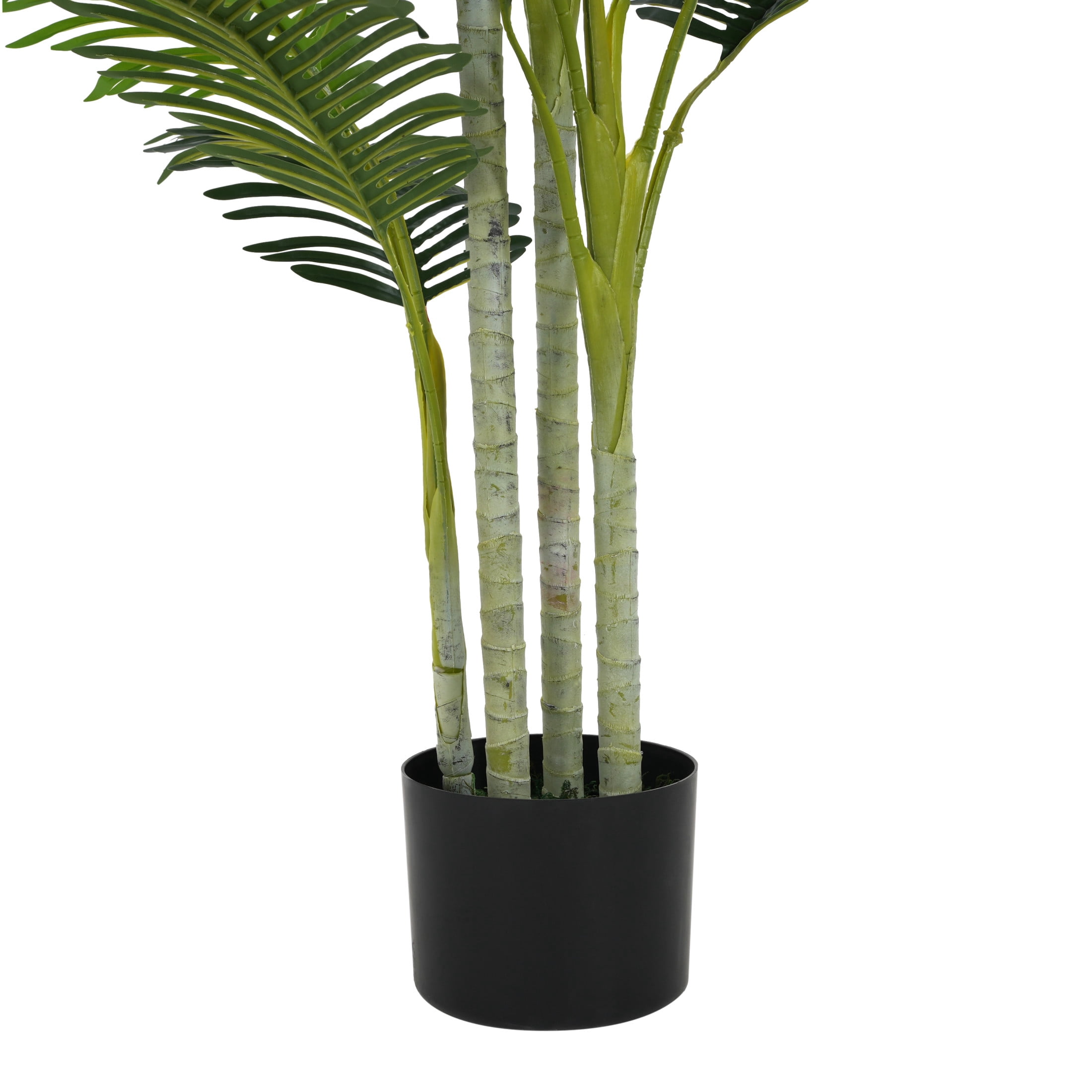 Christopher Knight Home 78.5" Artificial Palm Tree in Black Plastic Pot, Pre-Potted Faux Greenery Tree for Home Decor (Set of 2)