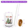 thumbnail image 5 of Merry Christmas and Happy New Year Santa Great Dane Holiday Xmas Winter 2025 16oz Glass Cup Mug Danes Dog Lover Gifts Glass Can with Bamboo Lid and Straw - 00024, 5 of 5