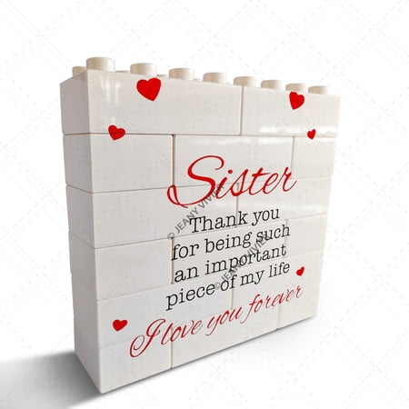 Birthday Gifts for Sister – Novelty Decorative Sign/Plaque Sister Present – Cute Birthday Gifts from Sister Paperweights Happy Birthday Sister Gift from Brother