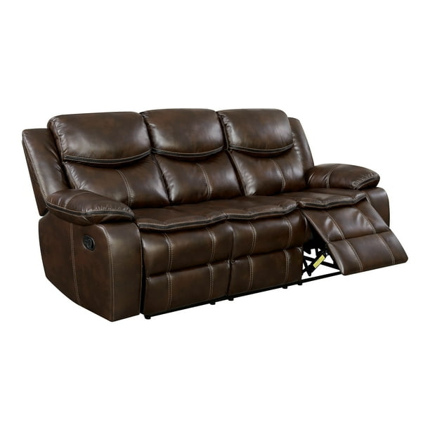 Furniture Of America Transitional Faux Leather Judson Reclining Sofa Brown Com Furniture Of America Transitional Faux, Abbyson Living Bradford Faux Leather Reclining Sofa Dark Brown