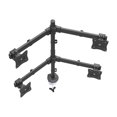thumbnail image 4 of StarTech.com Desk Mount Quad Monitor Arm, Ergonomic VESA 4 Monitor Mount 2x2 up to 27", Articulating & Height Adjustable Pole Mount, Tilt/Swivel/Rotate LCD/LED Screen, Clamp/Grommet - Heavy-duty VESA Mount (ARMQUAD) - Mounting kit - adjustable arm - for 4 monitors - heavy duty steel - screen size: 13"-27" - desk-mountable, 4 of 8