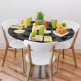 thumbnail image 2 of Round Tablecloths with Elastic Edge Leopard Animal Purple Skin Fitted Round Table Cloth Small Wipeable Washable Circle Table Covers for Dinner Patio Party Indoor Outdoor Kitchen Decor (Fit 40-44 In), 2 of 6