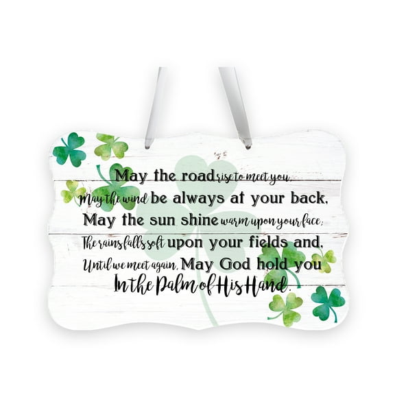 Lifesong Milestones Inspirational Irish Ribbon Wall Sign 8x12in - May The Road Rise To