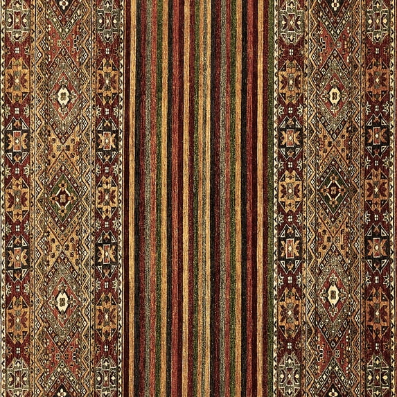 Ahgly Company Indoor Square Southwestern Brown Country Area Rugs, 3' Square