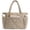C-grayish Brown, variant on Tote Bag for Women, Puffy Tote Bag with Zipper, Large Quilted Shoulder Bag with Compartments for Travel, Work, Gym
