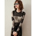 thumbnail image 2 of RWJDXD T-shirt pour Femmes LOUIS YAO 2024 Printemps à Manches Longues Coupe Ajustée Extensible Col Rond O Simple Basique Hauts, 2 of 6