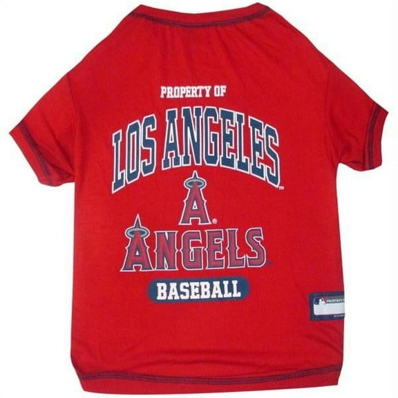 Pets First MLB Los Angeles Angels Tee Shirt for Dogs & Cats. Officially Licensed - Medium