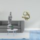 thumbnail image 2 of Estatua de Guan Yin, figura de latón, escultura china, adorno en miniatura elaborado en piedra y latón, ideal para decoración del hogar y la oficina., 2 of 8