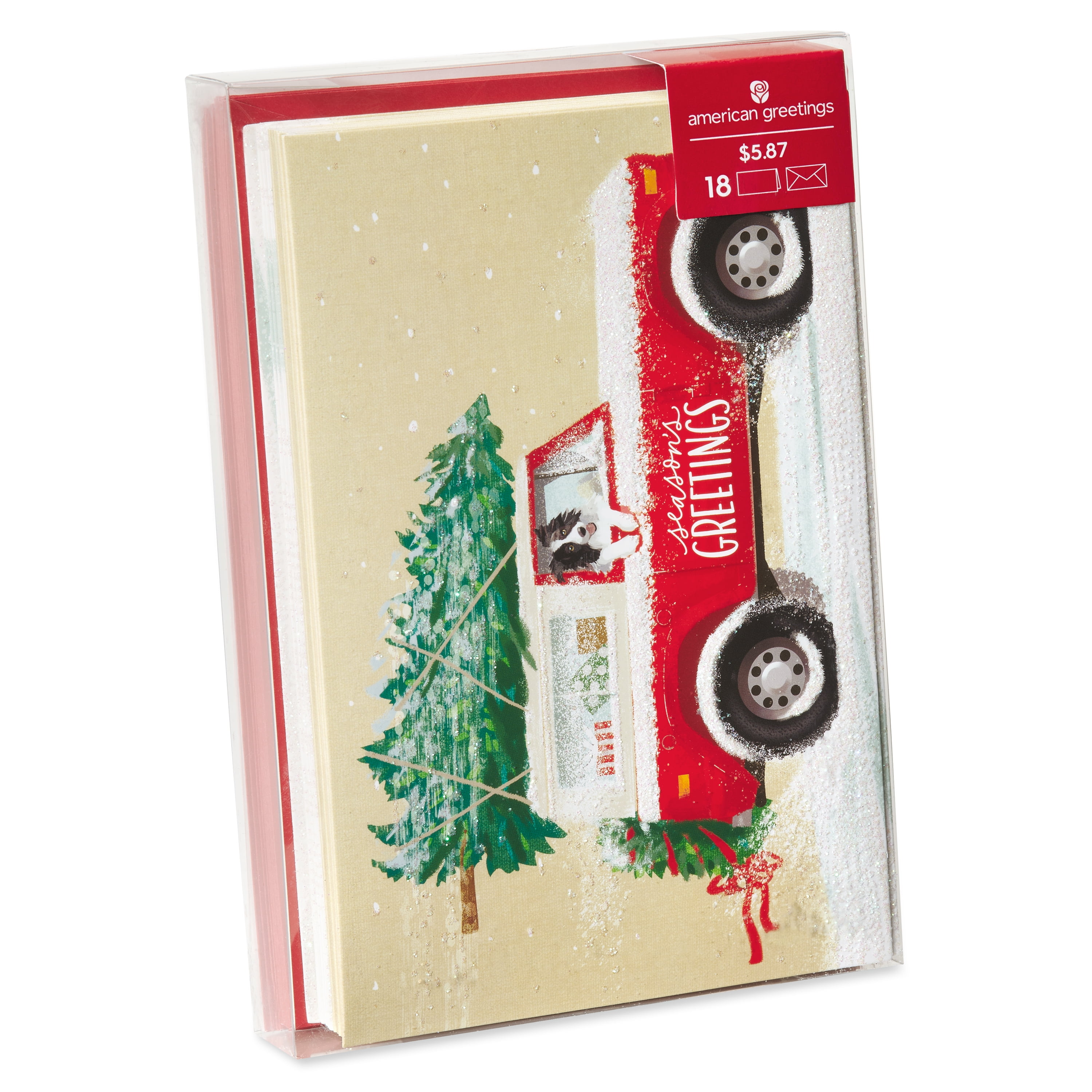 American Greetings Christmas Boxed Cards Red Truck (Warm Wishes) 18