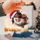 thumbnail image 1 of Mom's Best Adorno navideño de perro salchicha, cachorro navideño en tazas, adorno colgante para árbol de Navidad, espejo retrovisor de coche, adorno de perro dormilón, colección navideña, 1 of 2