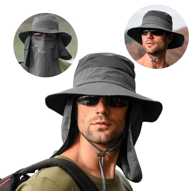 Sombrero unisex Estbridge con solapa para el cuello, ala ancha, para pesca, safari y protección UV