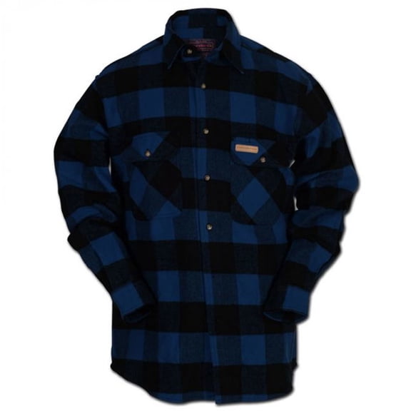 Hickory Shirt Co. Buffalo Flannel Plaid Shirt, Blue - Tall Large