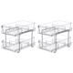 thumbnail image 1 of Organizador de baño de 2 niveles con asas y divisores, contenedor de almacenamiento transparente, 1 of 2