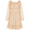 Beige, variant on Aideaone Girls Long Sleeve Chiffon Dresses Square Neck Swiss Dot A-Line Ruffle Hem Casual fall winter Dress 7-14 Years