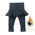 thumbnail image 2 of Uccdo Girls Casual Thicken Fleece Leggings Skaters Tutu Skirts Winter Warm Tights Pants 3-11 Years, 2 of 5