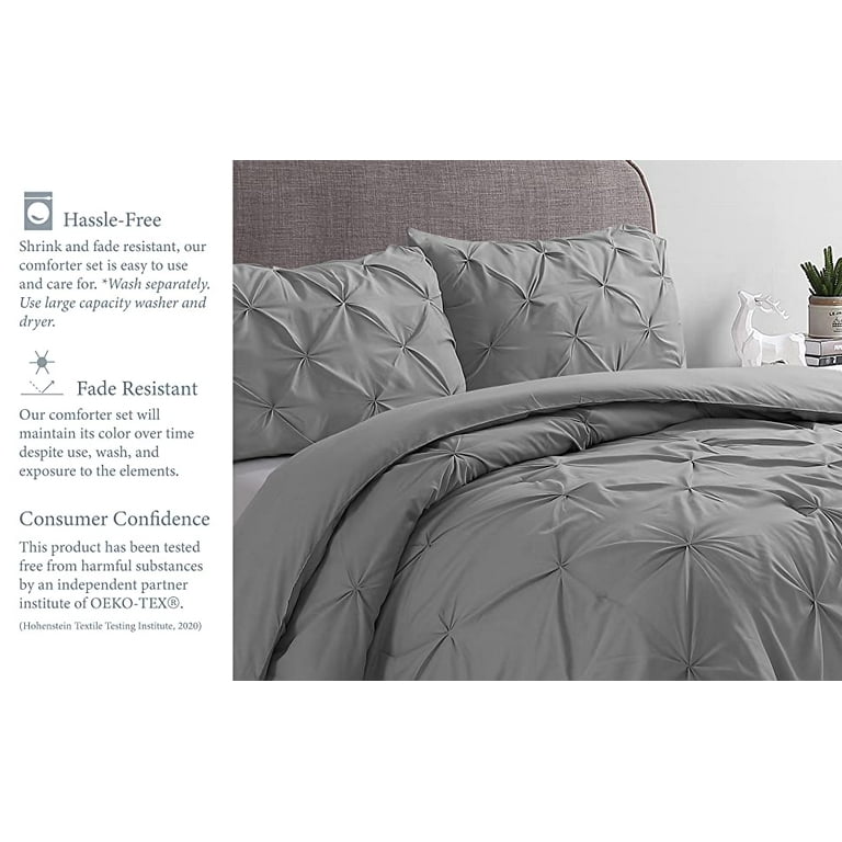 Swift Home Bedding Comforter Sets, Ultra Soft Cozy 3-Piece Pinch