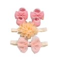 thumbnail image 1 of De Diadema De Flores De Encaje Para Niña Bebé + Conjunto De Zapatos, Lazos, Diadema De Malla Para Recién Nacido, Diademas, Accesorios Para El Cabello De Bebé Para El Día A Día 3 Uds Guardurnaity AP006675-04, 1 of 4