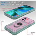 thumbnail image 2 of iPhone 13 Pro Max 5G Case with Slide Camera Cover Military Grade Heavy Duty Shockproof Three-Layer Case with 360° Ring Stand for iPhone 13 Pro Max 6.7"-Pink/Green, 2 of 8