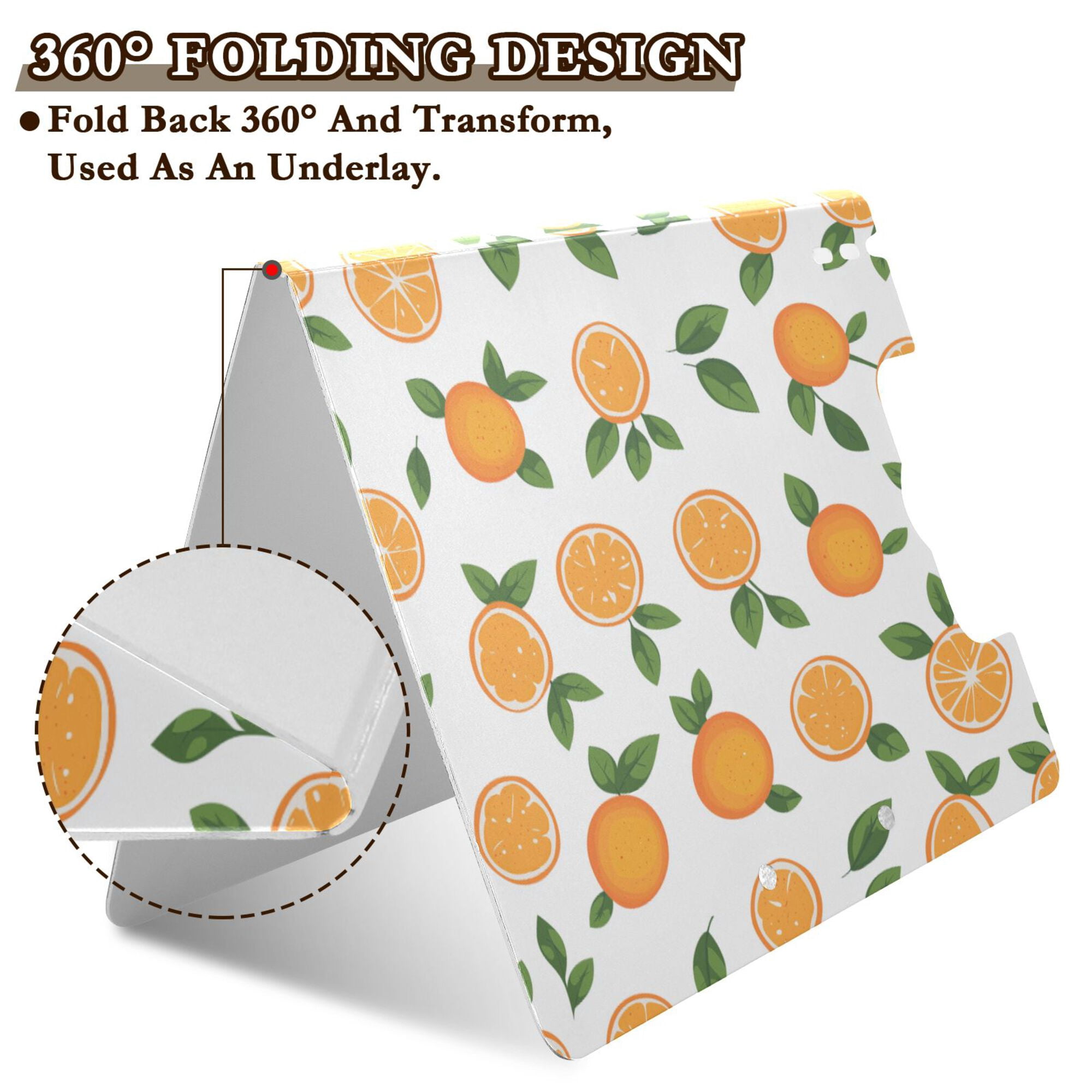 FORMRS A4 Clipboard Folder with Pen Holder Horizontal Foldable School Office Binder, Orange